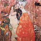Gustav Klimt Canvas Paintings - The Friends